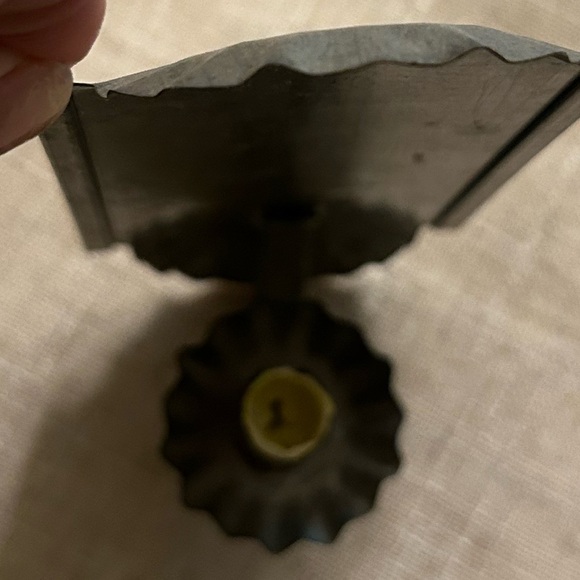 Vintage Metal Tin Candle Sconce - Picture 3 of 7